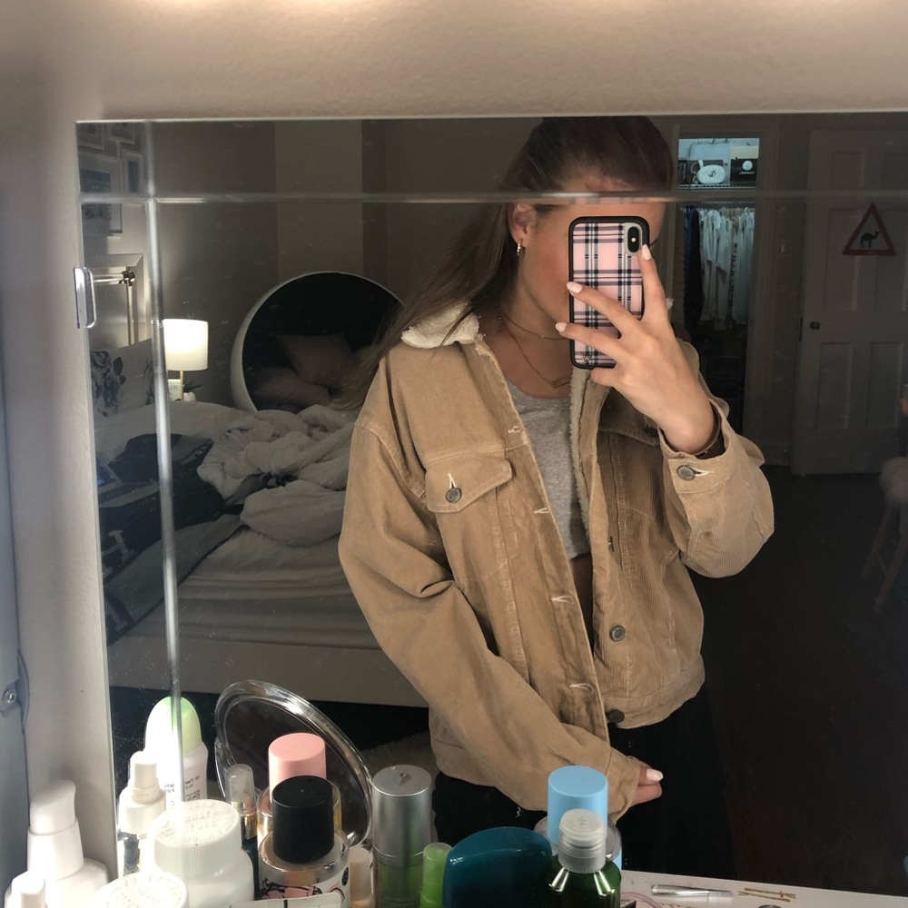 Brandy Melville Sherpa Lined Corduroy Jacket